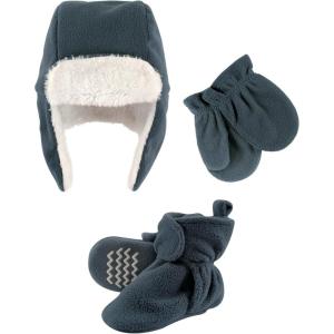 image:imageHudson Baby Winter Hat Mittens and Booties SetCoronet Blue