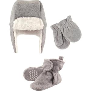 image:imageHudson Baby Winter Hat Mittens and Booties SetHeather Gray