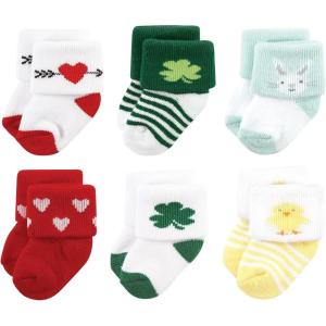 image:imageHudson Baby babyboys Holiday Newborn Terry SocksValentine Easter
