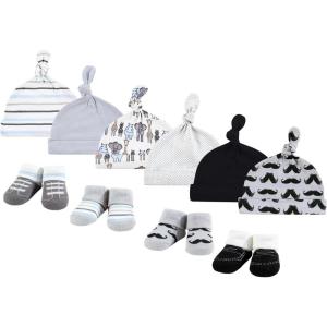 image:imageHudson Baby babygirls 10pc Cap and Socks SetRoyal Safari Mustache