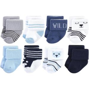 image:imageHudson Baby babygirls Cotton Rich Newborn and Terry SocksBear Boy 8pack
