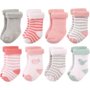 image:imageHudson Baby babygirls Cotton Rich Newborn and Terry SocksBird