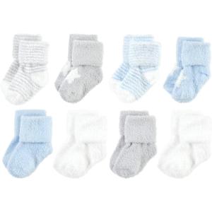 image:imageHudson Baby babygirls Cotton Rich Newborn and Terry SocksBlue Star