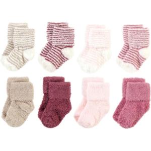 image:imageHudson Baby babygirls Cotton Rich Newborn and Terry SocksBlush Pink Stripe