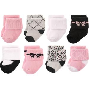 image:imageHudson Baby babygirls Cotton Rich Newborn and Terry SocksBows