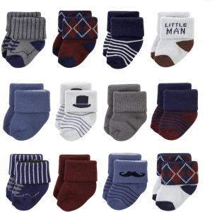 image:imageHudson Baby babygirls Cotton Rich Newborn and Terry SocksGentleman 12pack