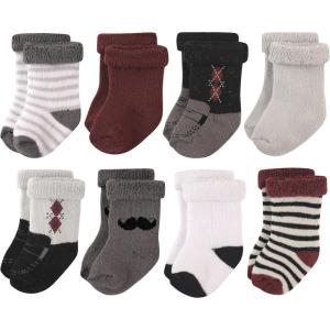 image:imageHudson Baby babygirls Cotton Rich Newborn and Terry SocksGentleman Burgundy