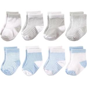 image:imageHudson Baby babygirls Cotton Rich Newborn and Terry SocksLight Blue Gray