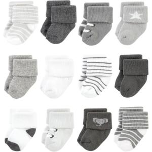 image:imageHudson Baby babygirls Cotton Rich Newborn and Terry SocksModern Elephant