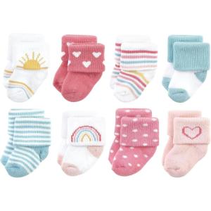 image:imageHudson Baby babygirls Cotton Rich Newborn and Terry SocksModern Rainbow