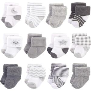 image:imageHudson Baby babygirls Cotton Rich Newborn and Terry SocksMoon