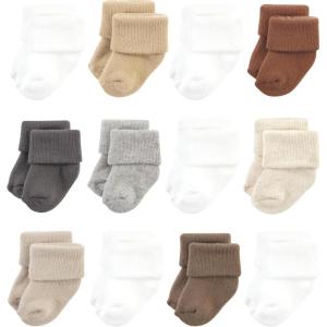 image:imageHudson Baby babygirls Cotton Rich Newborn and Terry SocksNeutral Tones