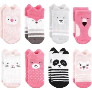 image:imageHudson Baby babygirls Cotton Rich Newborn and Terry SocksPink Animals