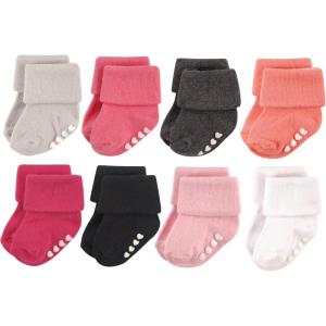 image:imageHudson Baby babygirls Cotton Rich Newborn and Terry SocksPink Black