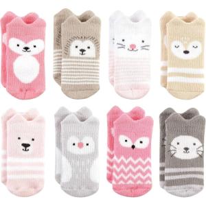 image:imageHudson Baby babygirls Cotton Rich Newborn and Terry SocksPink Girl Woodland
