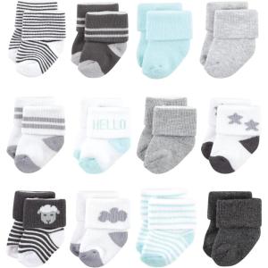 image:imageHudson Baby babygirls Cotton Rich Newborn and Terry SocksSheep 12pack