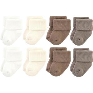 image:imageHudson Baby babygirls Cotton Rich Newborn and Terry SocksSolid Beige Brown