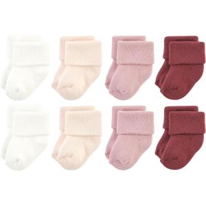 image:imageHudson Baby babygirls Cotton Rich Newborn and Terry SocksSolid Blush Pink