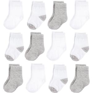 image:imageHudson Baby babygirls Cotton Rich Newborn and Terry SocksWhite Gray