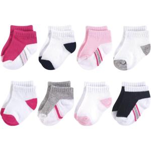 image:imageHudson Baby babygirls Cotton Rich Newborn and Terry SocksWhite Pink Black