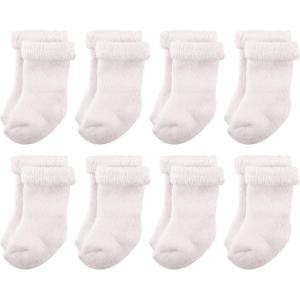 image:imageHudson Baby babygirls Cotton Rich Newborn and Terry SocksWhite Terry