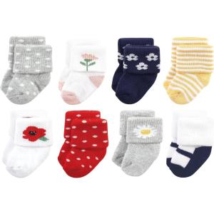 image:imageHudson Baby babygirls Cotton Rich Newborn and Terry SocksWildflower