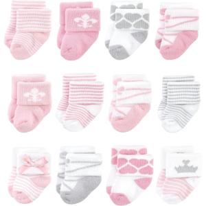 image:imageHudson Baby unisexbaby Cotton Rich Newborn and Terry SocksRoyal 12pack