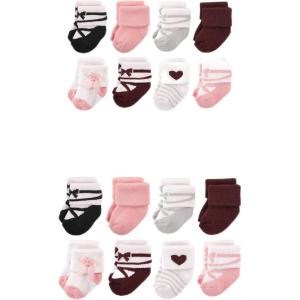 image:imageHudson Baby unisexbaby Grow With Me Cotton Terry SocksBallet
