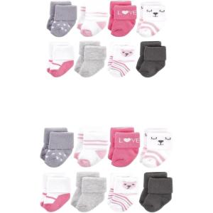 image:imageHudson Baby unisexbaby Grow With Me Cotton Terry SocksBear Girl 16pack