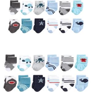 image:imageHudson Baby unisexbaby Grow With Me Cotton Terry SocksSea Creatures 24pack