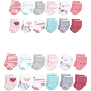 image:imageHudson Baby unisexbaby Grow With Me Cotton Terry SocksStrawberry 24pack