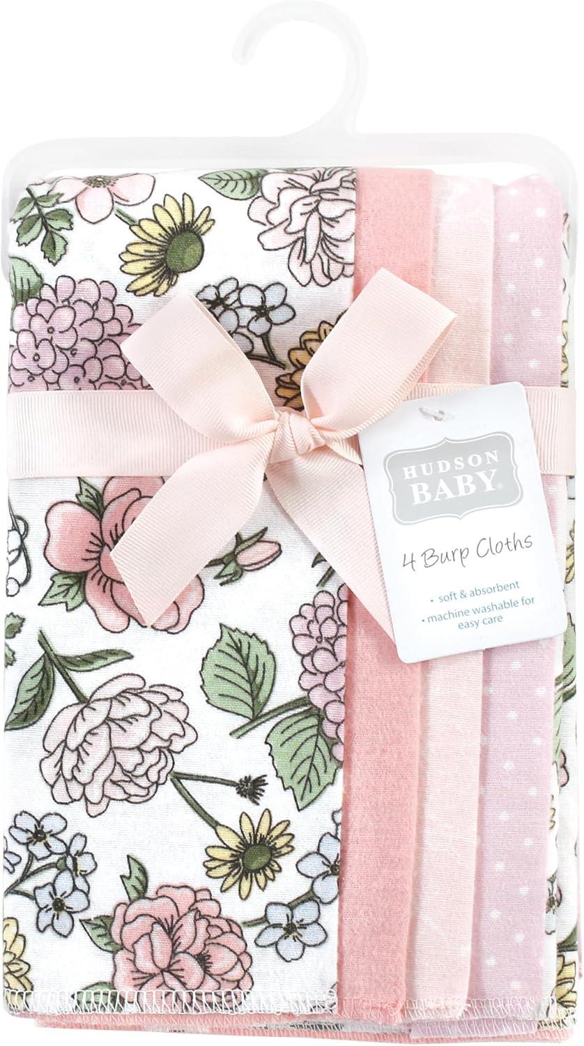image:imageHudson Baby Cotton Poly Flannel Burp Cloths Multipack Butterflies 8Pack One SizeVintage Blossom 8pack