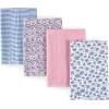 image:imageHudson Baby Cotton Poly Flannel Burp Cloths Multipack Butterflies 8Pack One SizeClassic Floral 8pack