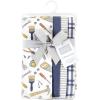 image:imageHudson Baby Cotton Poly Flannel Burp Cloths Multipack Butterflies 8Pack One SizeConstruction Work 8pack