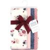 image:imageHudson Baby Cotton Poly Flannel Burp Cloths Multipack Butterflies 8Pack One SizeDusty Rose Floral 8pack