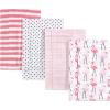 image:imageHudson Baby Cotton Poly Flannel Burp Cloths Multipack Butterflies 8Pack One SizeFlamingos 8pack