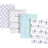 image:imageHudson Baby Cotton Poly Flannel Burp Cloths Multipack Butterflies 8Pack One SizeGray Elephant 8pack