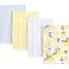image:imageHudson Baby Cotton Poly Flannel Burp Cloths Multipack Butterflies 8Pack One SizeLemons 8pack