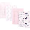 image:imageHudson Baby Cotton Poly Flannel Burp Cloths Multipack Butterflies 8Pack One SizeLinocut Woodland Girl 8pack