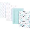 image:imageHudson Baby Cotton Poly Flannel Burp Cloths Multipack Butterflies 8Pack One SizeLinocut Woodland Neutral 8pack