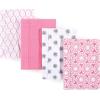 image:imageHudson Baby Cotton Poly Flannel Burp Cloths Multipack Butterflies 8Pack One SizeMedallion 8pack