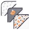 image:imageHudson Baby Unisex Baby 6Pc Cotton Rich Hooded Towels Bundle Set Blue Moose Fox One SizeBlue Moose Orange Fox