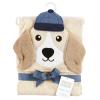 image:imageHudson Baby Unisex Baby Cotton Animal Face Hooded Towel Brown Gingham Puppy One SizeBaseball Dog