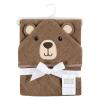 image:imageHudson Baby Unisex Baby Cotton Animal Face Hooded Towel Brown Gingham Puppy One SizeBrown Bear