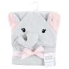 image:imageHudson Baby Unisex Baby Cotton Animal Face Hooded Towel Brown Gingham Puppy One SizeDreamy Elephant Girl