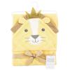 image:imageHudson Baby Unisex Baby Cotton Animal Face Hooded Towel Brown Gingham Puppy One SizeKing Lion