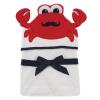 image:imageHudson Baby Unisex Baby Cotton Animal Face Hooded Towel Brown Gingham Puppy One SizeMr Crab