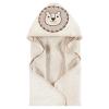 image:imageHudson Baby Unisex Baby Cotton Animal Face Hooded Towel Brown Gingham Puppy One SizeNeutral Safari