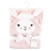 image:imageHudson Baby Unisex Baby Cotton Animal Face Hooded Towel Brown Gingham Puppy One SizePink Llama