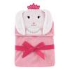 image:imageHudson Baby Unisex Baby Cotton Animal Face Hooded Towel Brown Gingham Puppy One SizePrincess Bunny